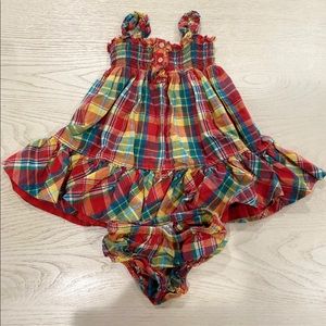 RALPH LAREN DRESS AND UNDIES 6M COLORFUL